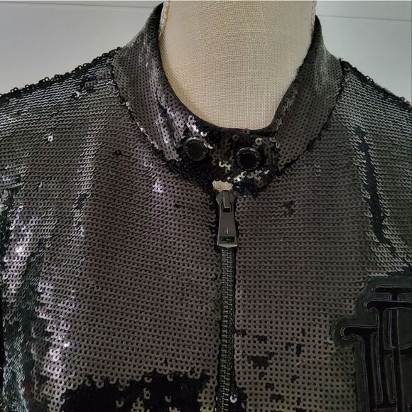 Lauren Ralph Lauren Sequined Bomber Size L - Picture 9 of 16
